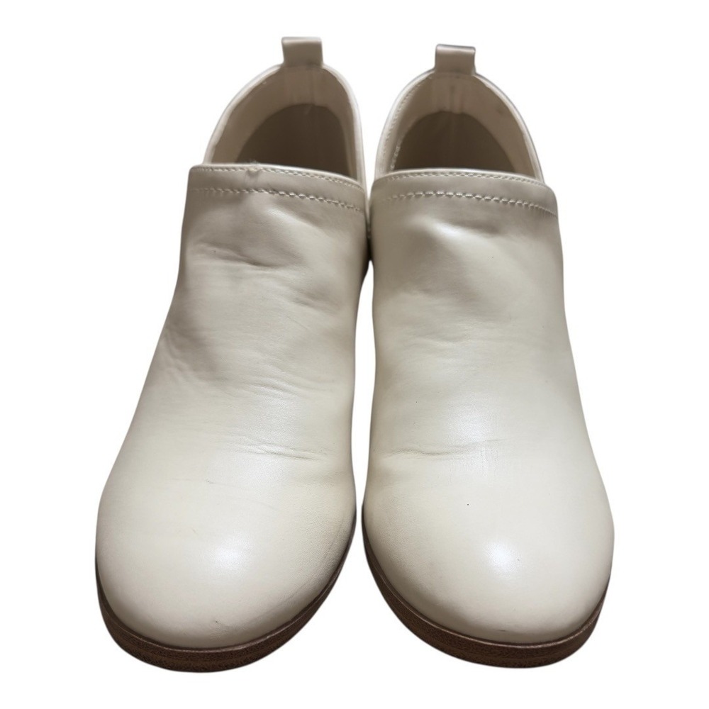 Y-Not Destiny Ankle Bootie Women Cream Stacked Block Heel Transitional Fall 8M